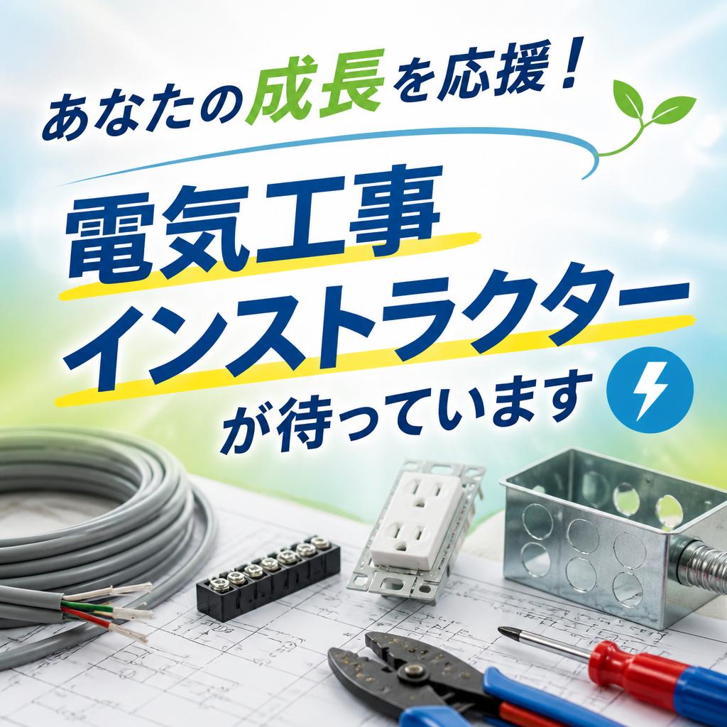 あなたの成長を応援！電気工事インストラクターが待っています