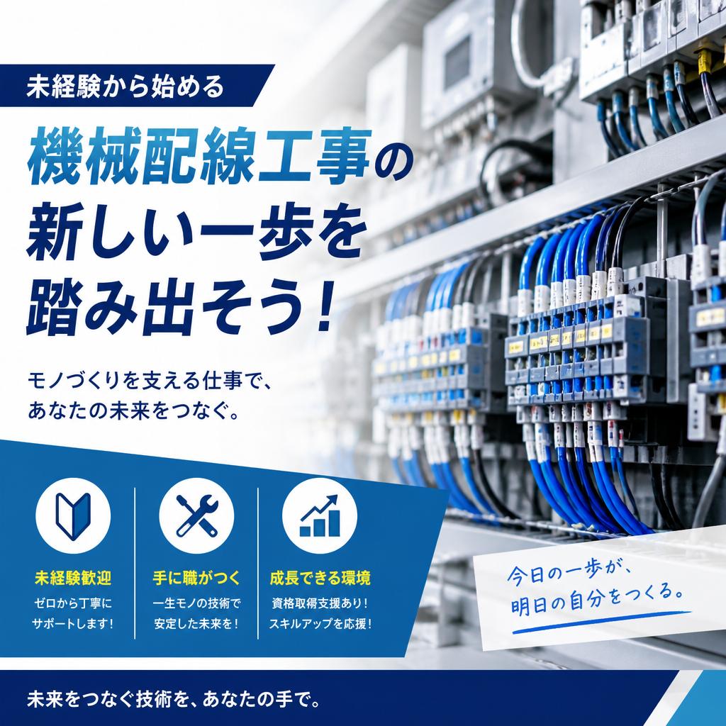 未経験から始める機械配線工事の新しい一歩を踏み出そう！